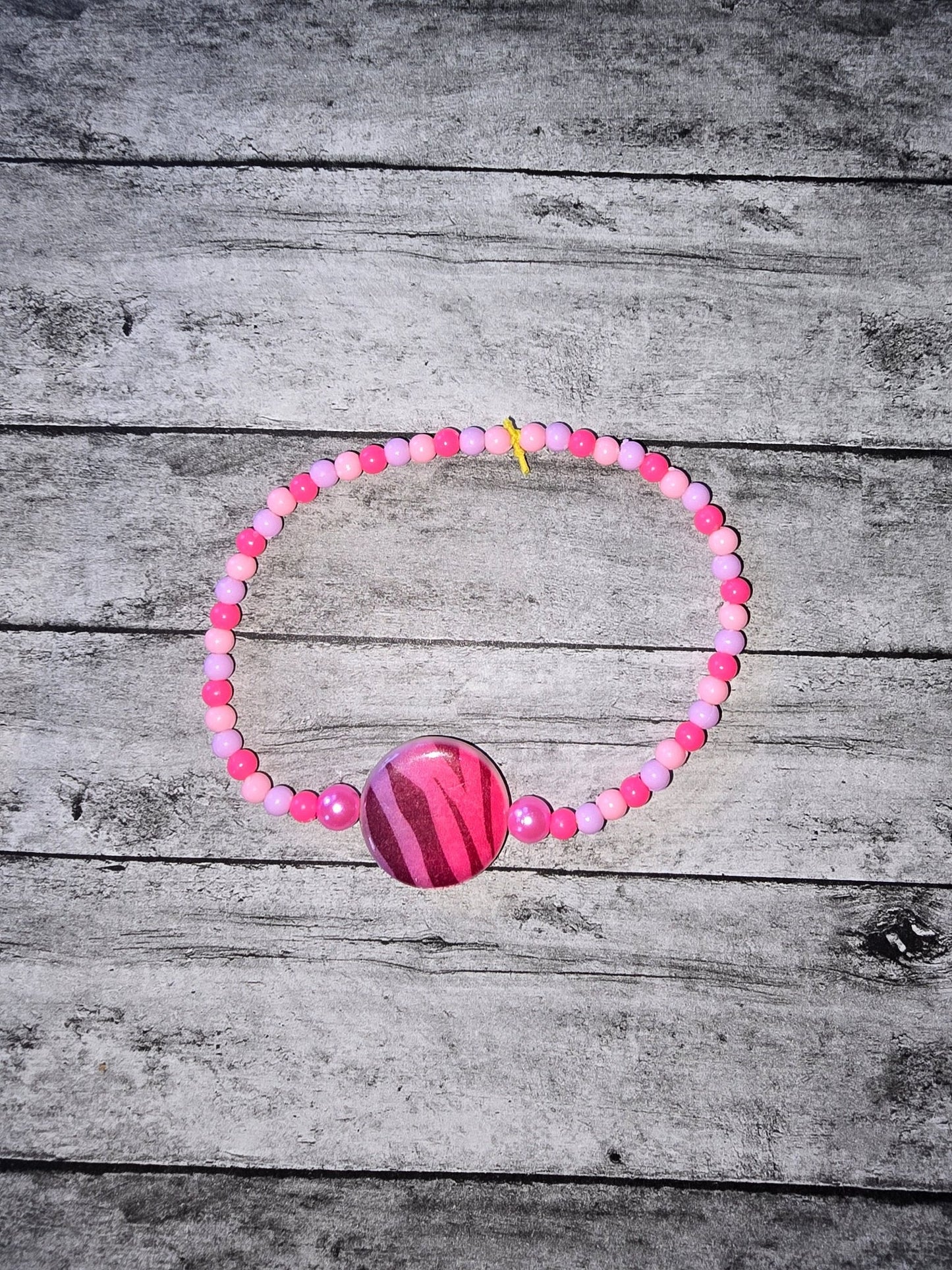 Pink Zebra Bracelet - made by kid Sam - Create Marketplace