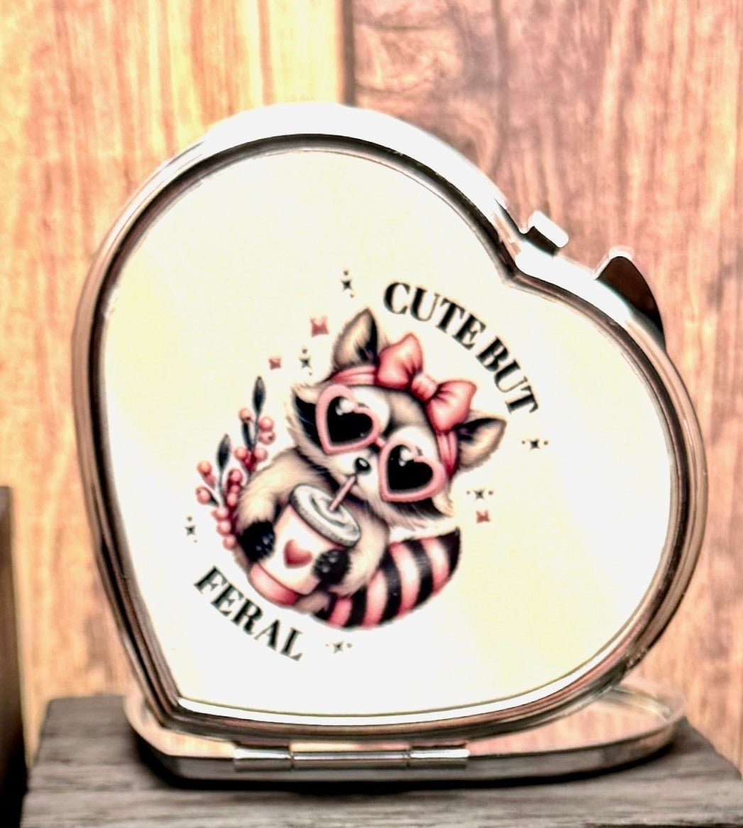 Pocket Mirror (H) - Cute But Feral - Create Marketplace