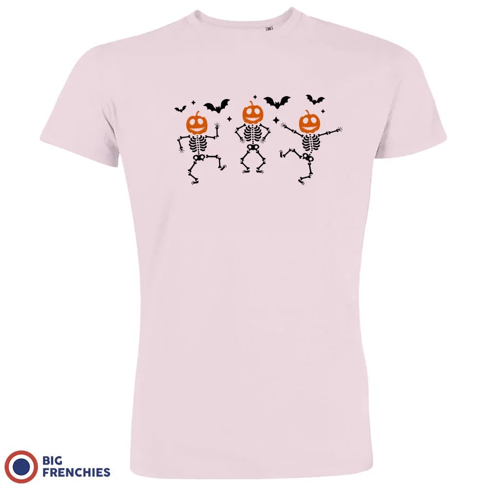 Pumpkin Skeleton Dance Halloween Men's Organic Cotton Tee - Create Marketplace