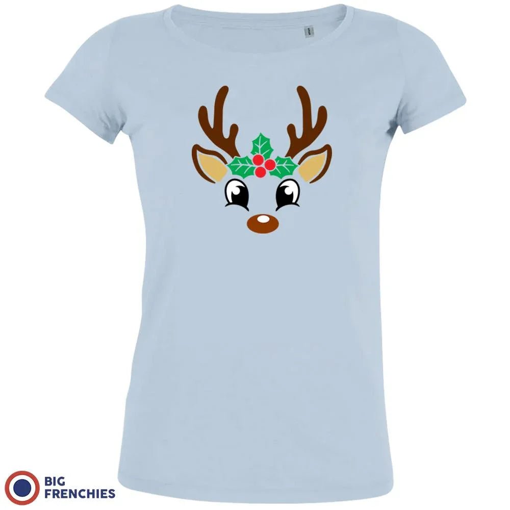 Reindeer Christmas Women's Organic Cotton Tee - Create Marketplace