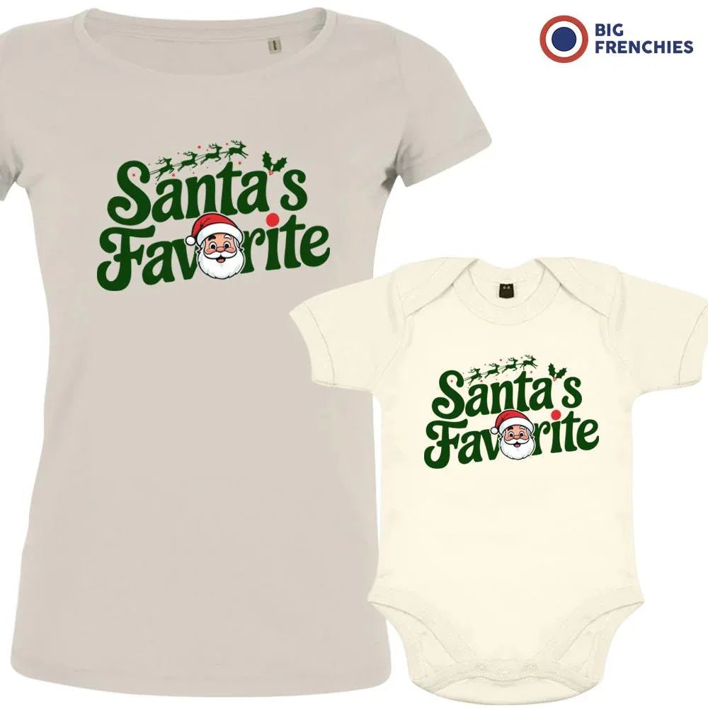 Santa's Favorite Christmas Mom and Child Organic Cotton family Set (Set of 2) - Create Marketplace