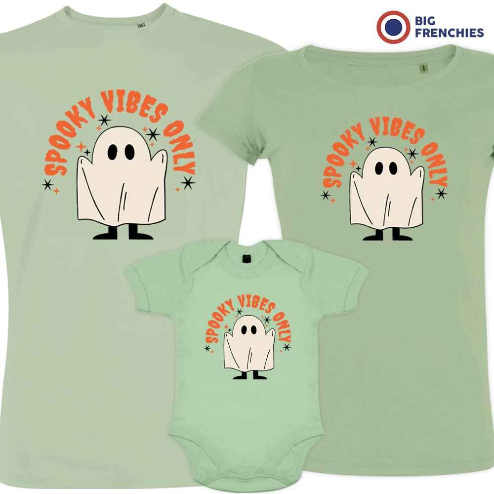 Spooky Vibes Only Halloween Matching Organic Cotton Family Set (Set of 3) - Create Marketplace
