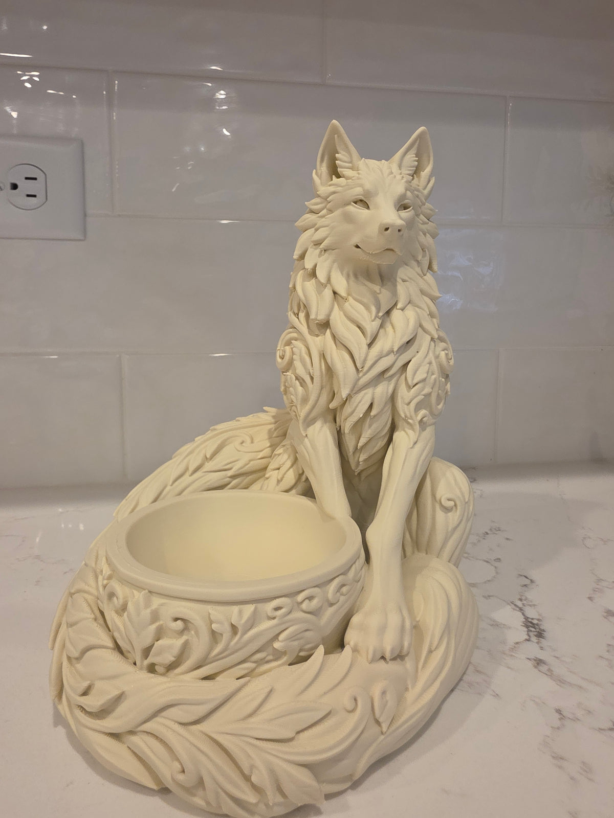 Pot de fleurs loup imprimé en 3D