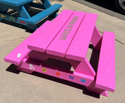 020 Custom Child Picnic Table - Hand Made - Pink - Create Marketplace