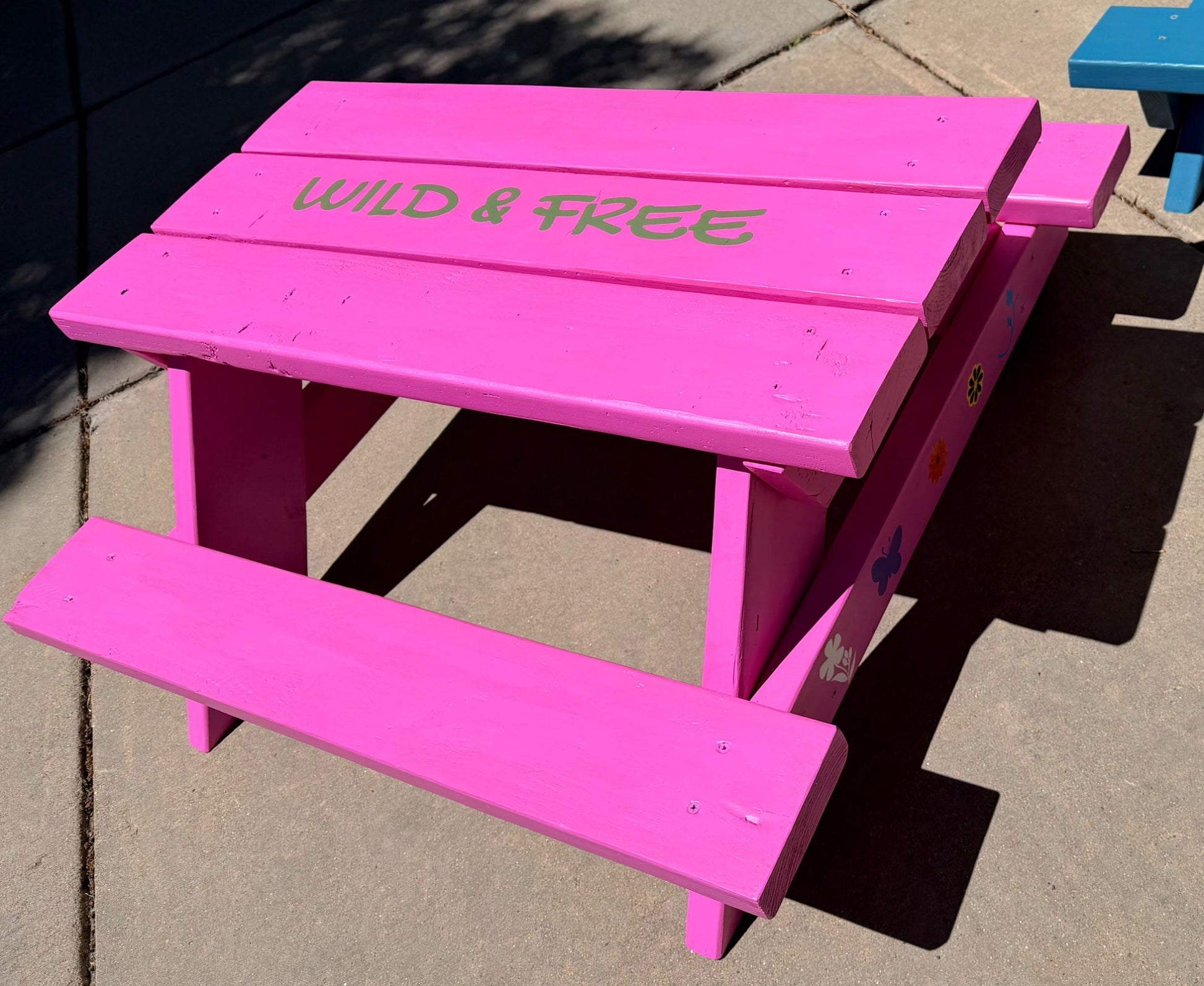 020 Custom Child Picnic Table - Hand Made - Pink - Create Marketplace