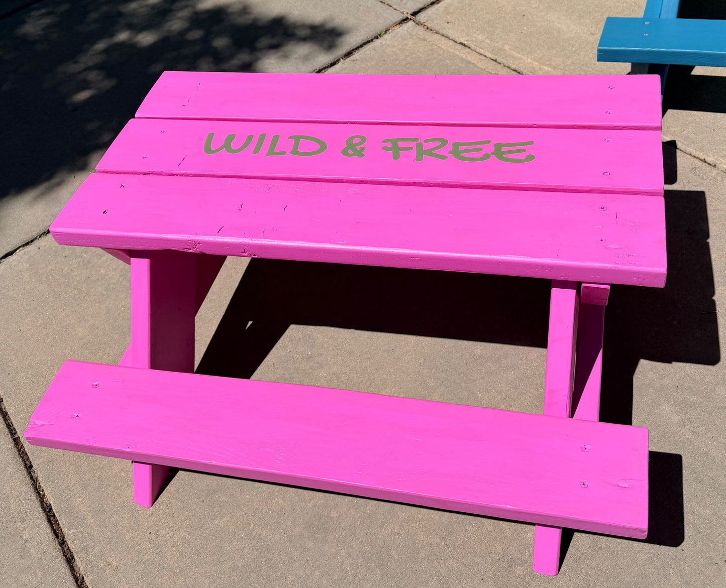 020 Custom Child Picnic Table - Hand Made - Pink - Create Marketplace