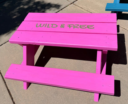 020 Custom Child Picnic Table - Hand Made - Pink - Create Marketplace