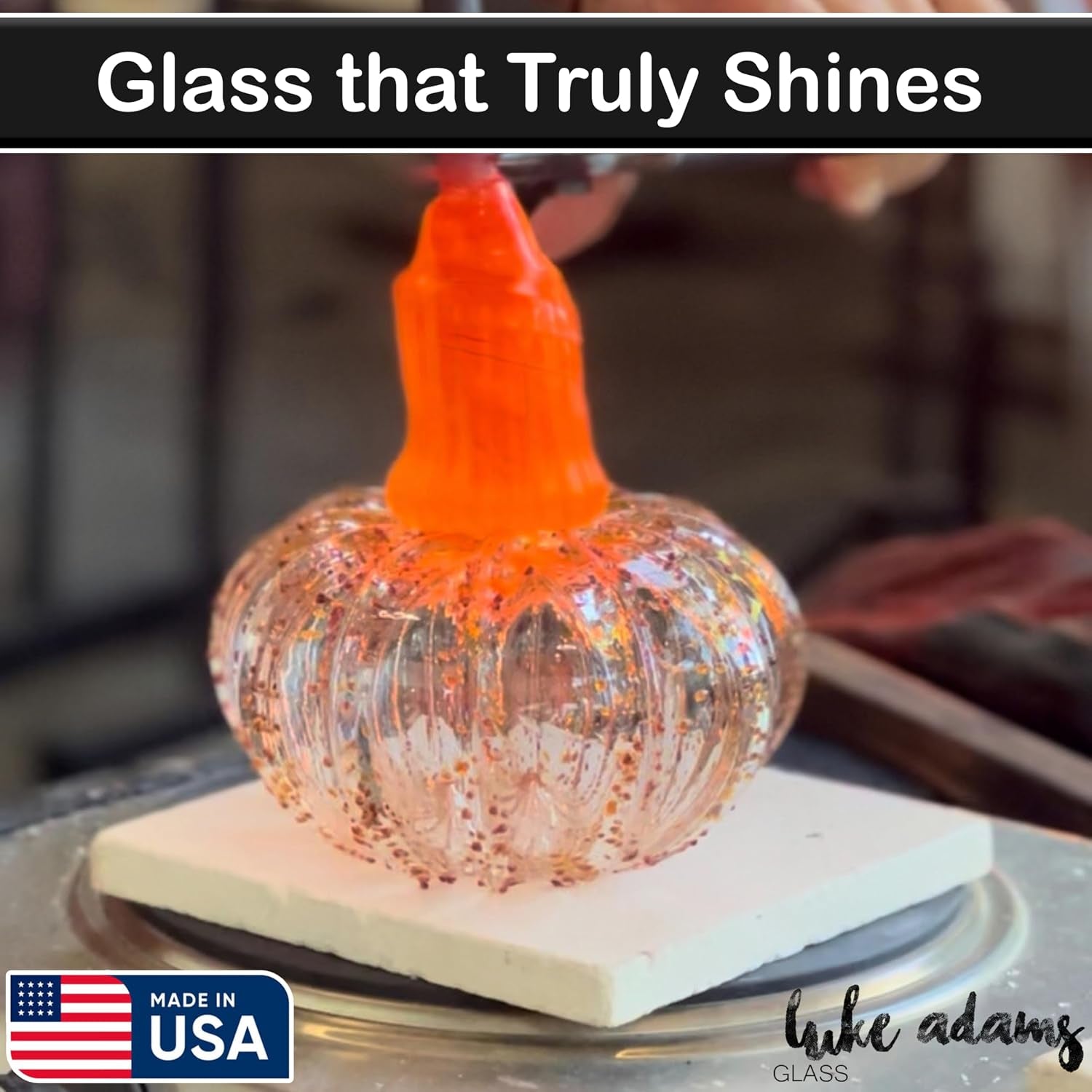Handmade Glass Pumpkins Handmade Table Top Home Decor (Squat, Lagoon)