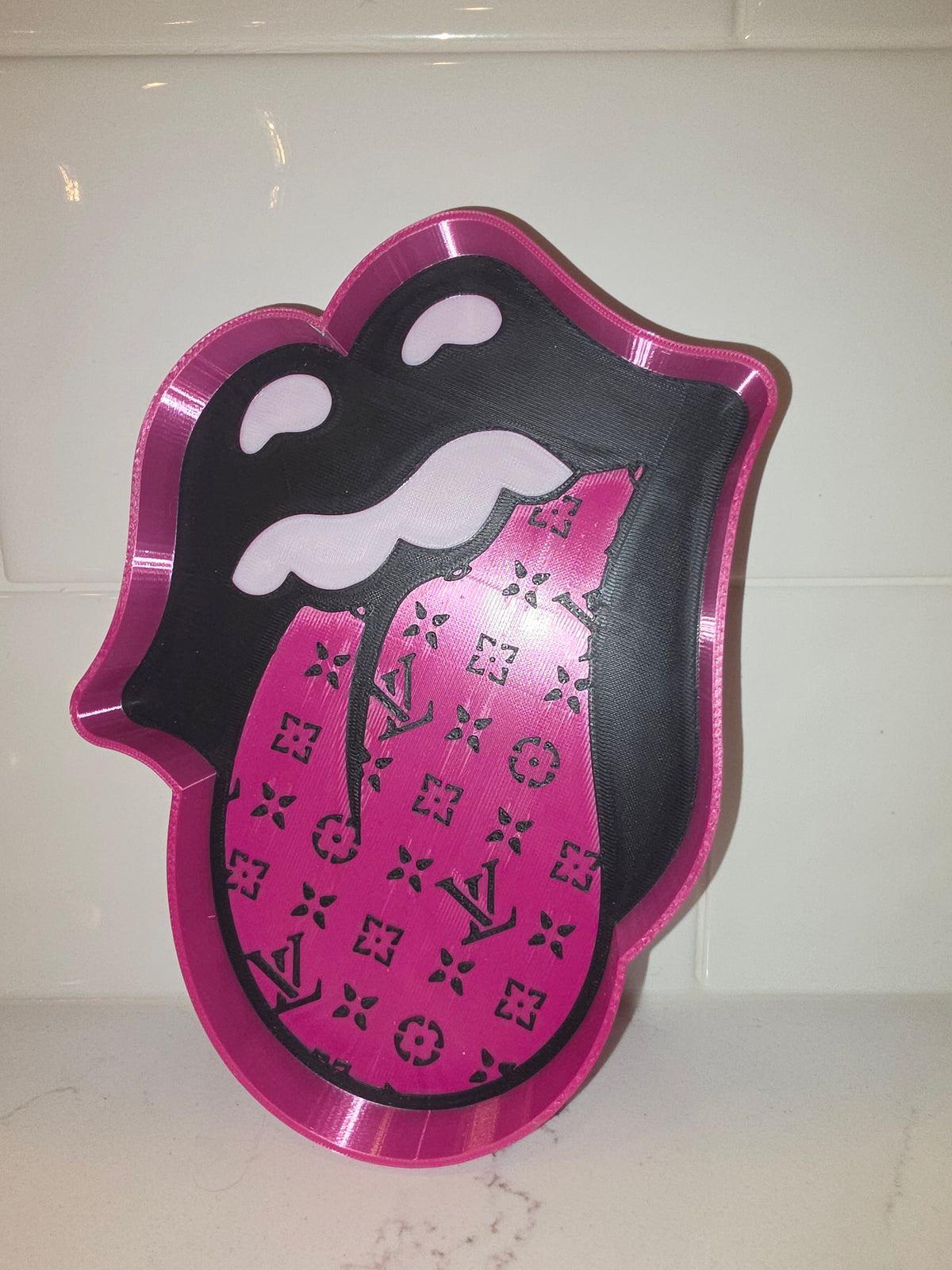 Pop Art Rock ’n’ Roll Designer Monogram Catchall Tray