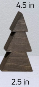 4.5" 2D Wood Tree (Grey)