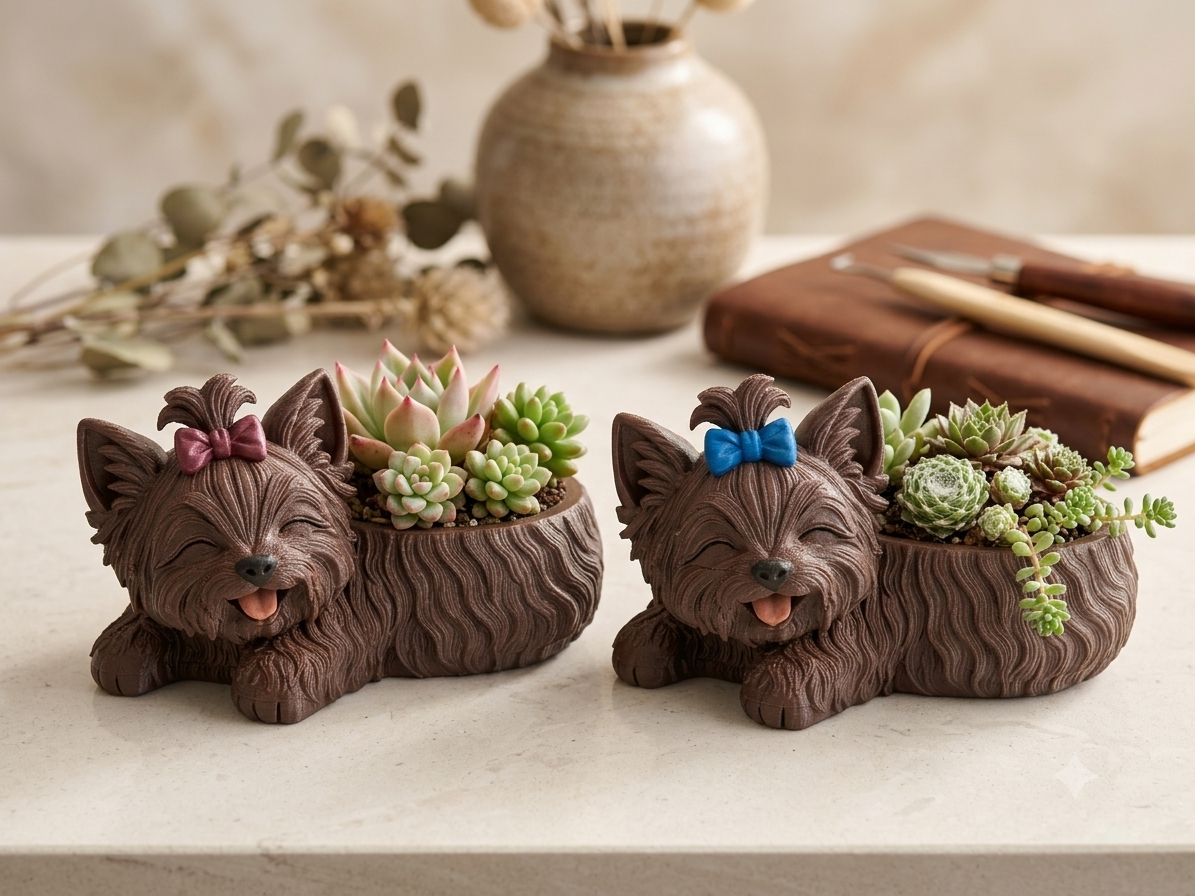 Pot à succulente enchanteur en forme de Yorkshire