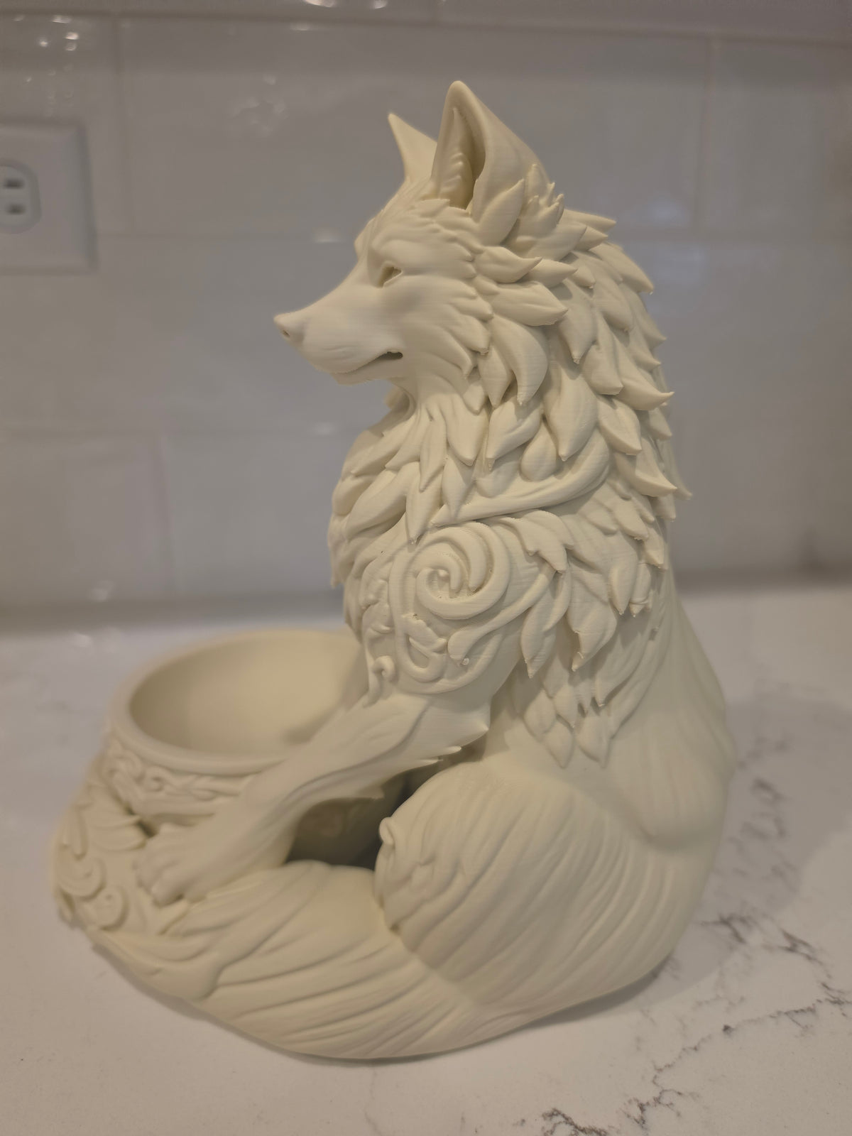 Pot de fleurs loup imprimé en 3D