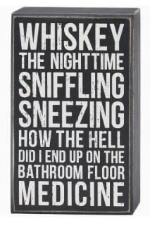 Bathroom Floor Medicine Box Sign