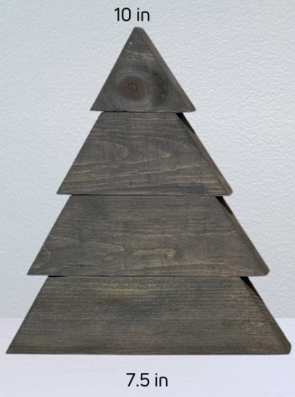 10" 2D Wood Tree (Grey)