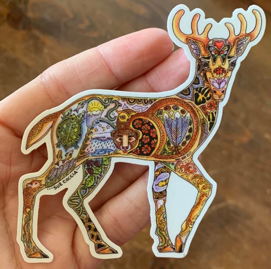 Deer by Sue Coccia sticker