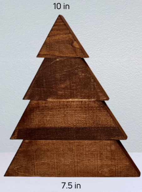 10" 2D Wood Tree (Chestnut)