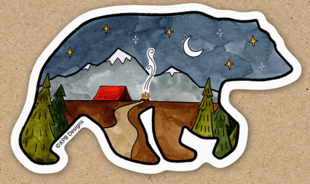 Night Bear sticker