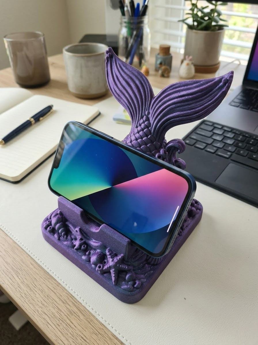 Mermaid Tail Phone Stand 3D Printed