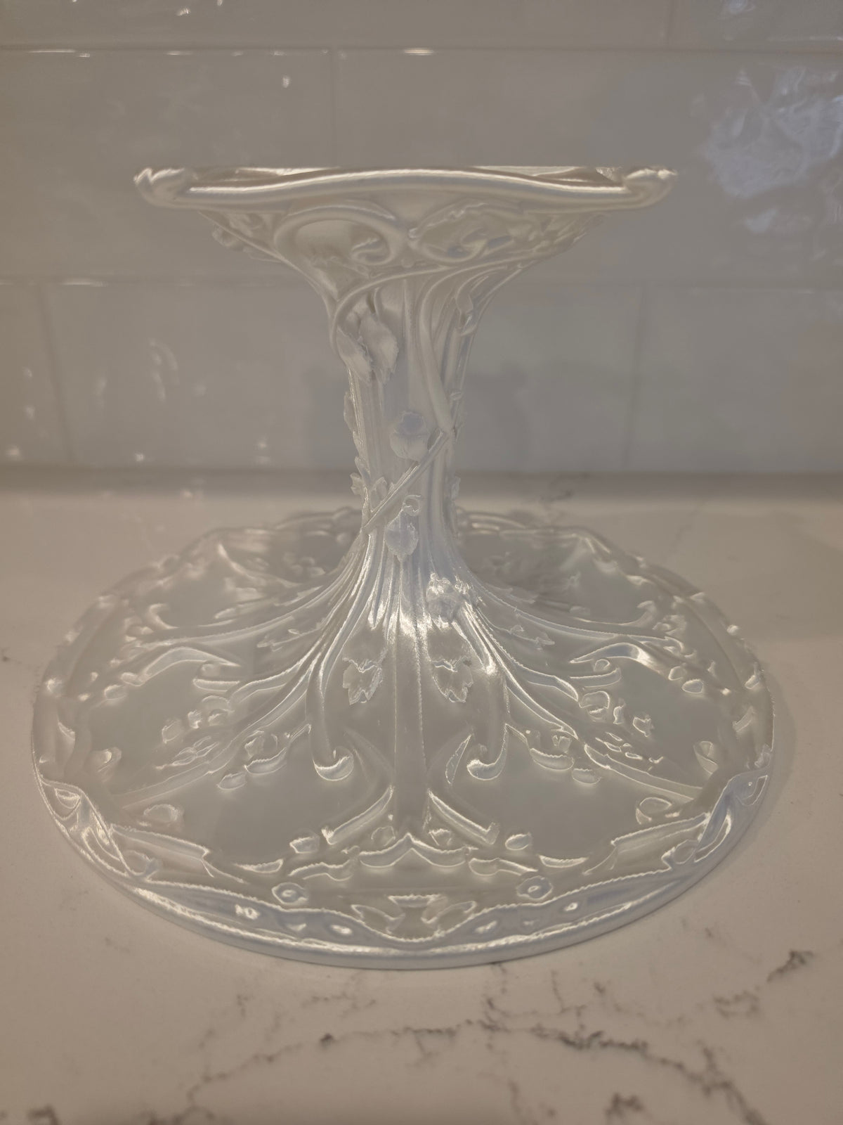 White Ornate Cake Stand