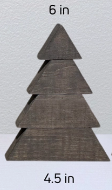 6" 2D Wood Tree (Grey)