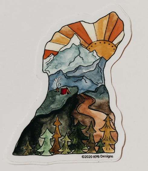 Dog Mountain Sticker