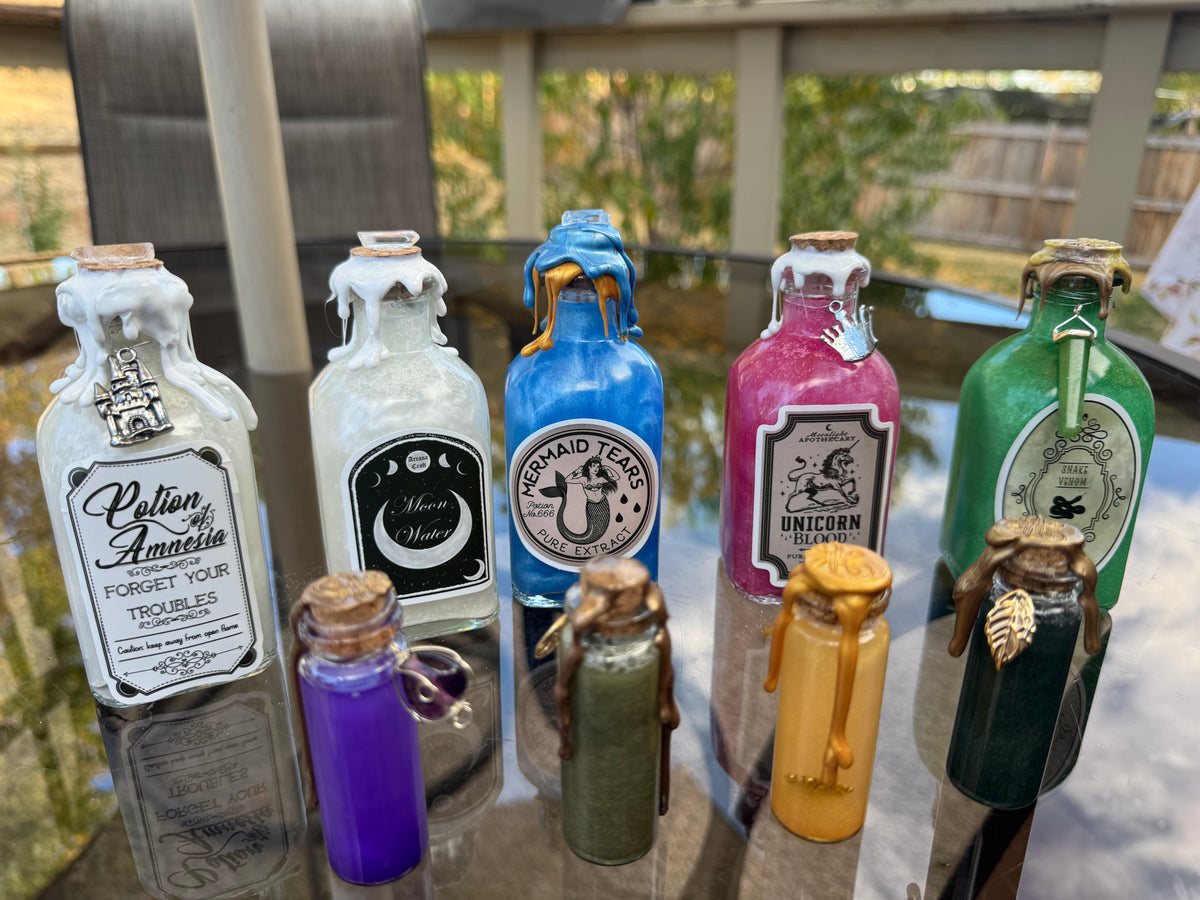 Large Fantasy Potion Bottles –  Decorative Bottles