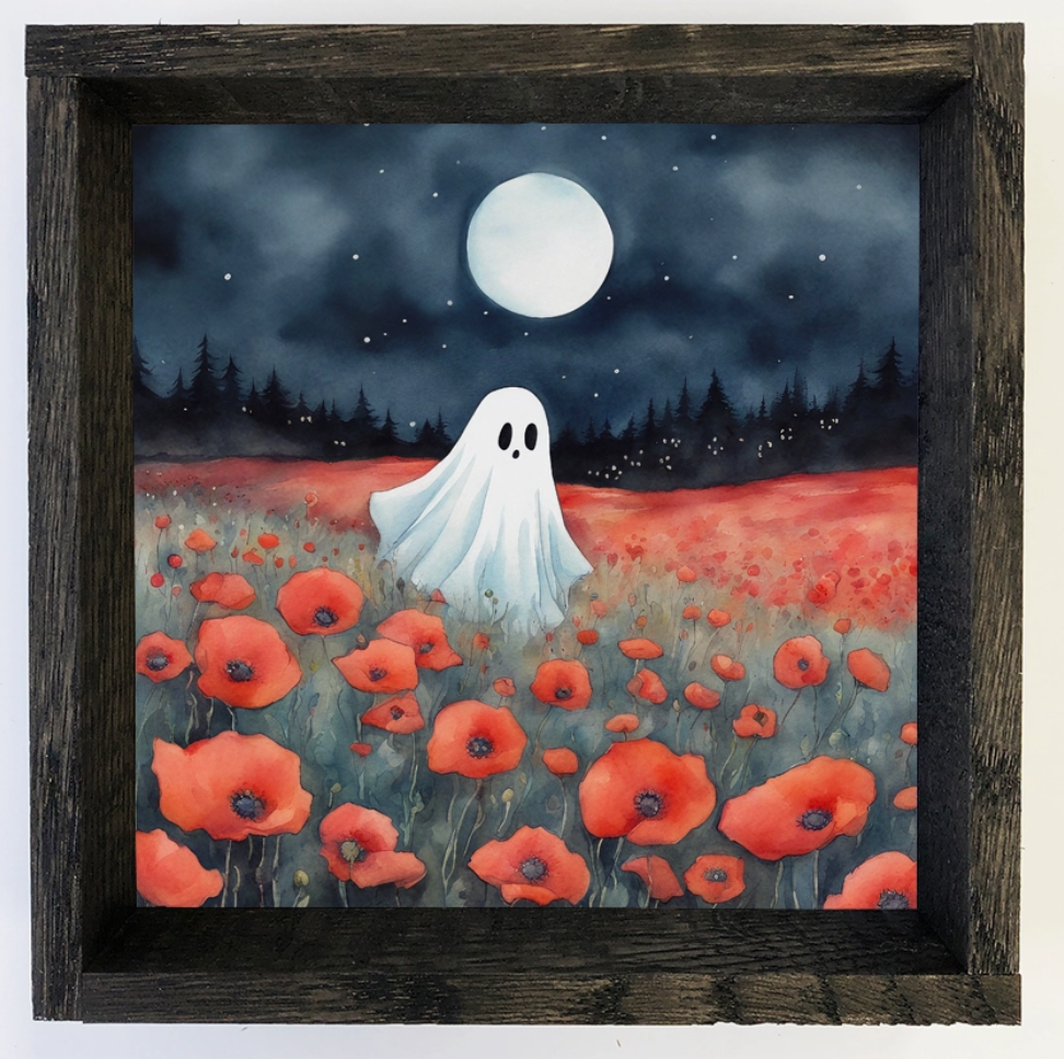 6x6 Ghost Poppy - Canvas Art