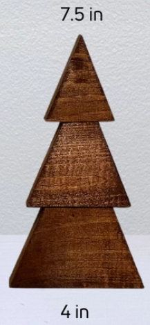 7.5" 2D Wood Tree (Chestnut)