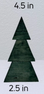 4.5" 2D Wood Tree (Green)