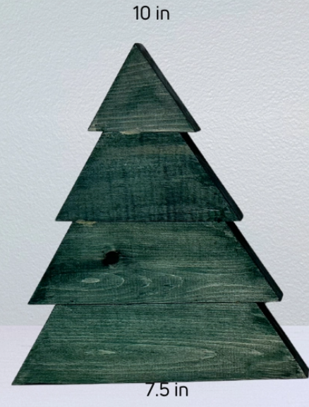 10" 2D Wood Tree (Green)