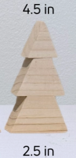 4.5" 2D Wood Tree (White)