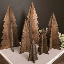 4.5" Wood 3D Stained Trees - Create Marketplace