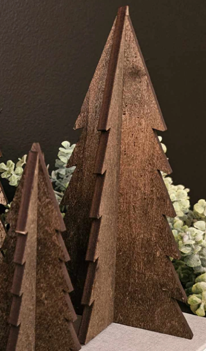 6" 3D Wood Tree (Stained)