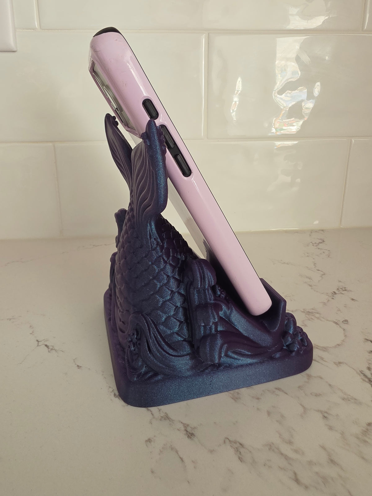 Mermaid Tail Phone Stand 3D Printed