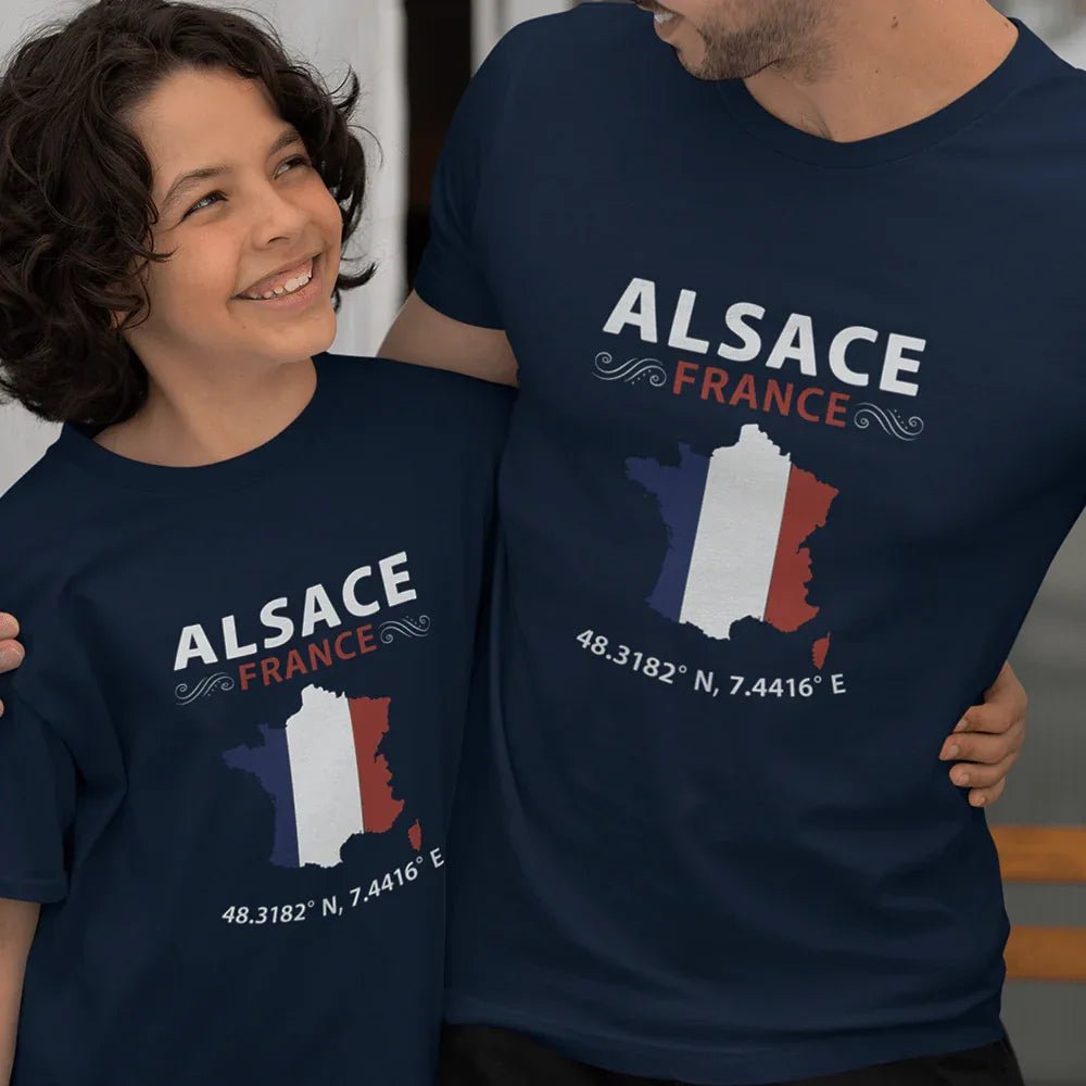 Alsace France Dad and Child Organic Cotton T-Shirts family Set (Set of 2) - Create Marketplace