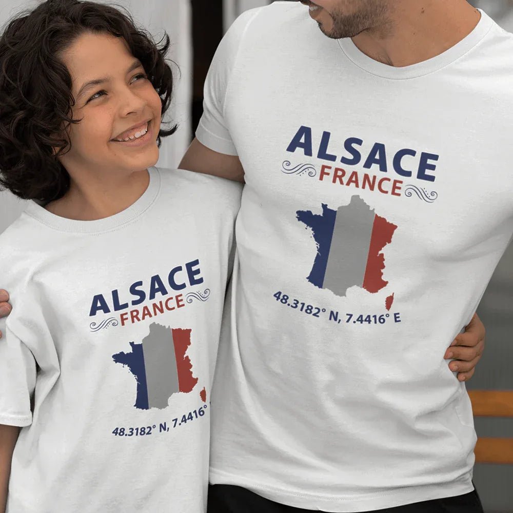 Alsace France Dad and Child Organic Cotton T-Shirts family Set (Set of 2) - Create Marketplace