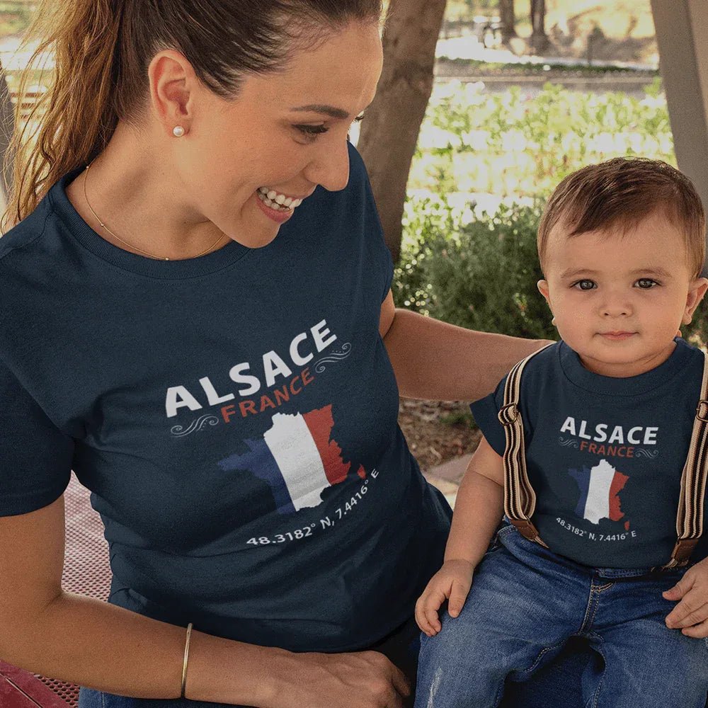 Alsace France Mom and Child Organic Cotton T-Shirts family Set (Set of 2) - Create Marketplace