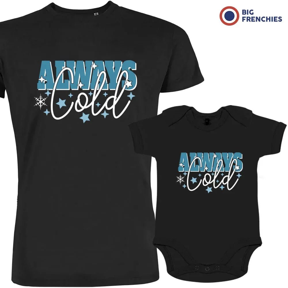 Always Cold Christmas Dad and Child Organic Cotton family Set (Set of 2) - Create Marketplace