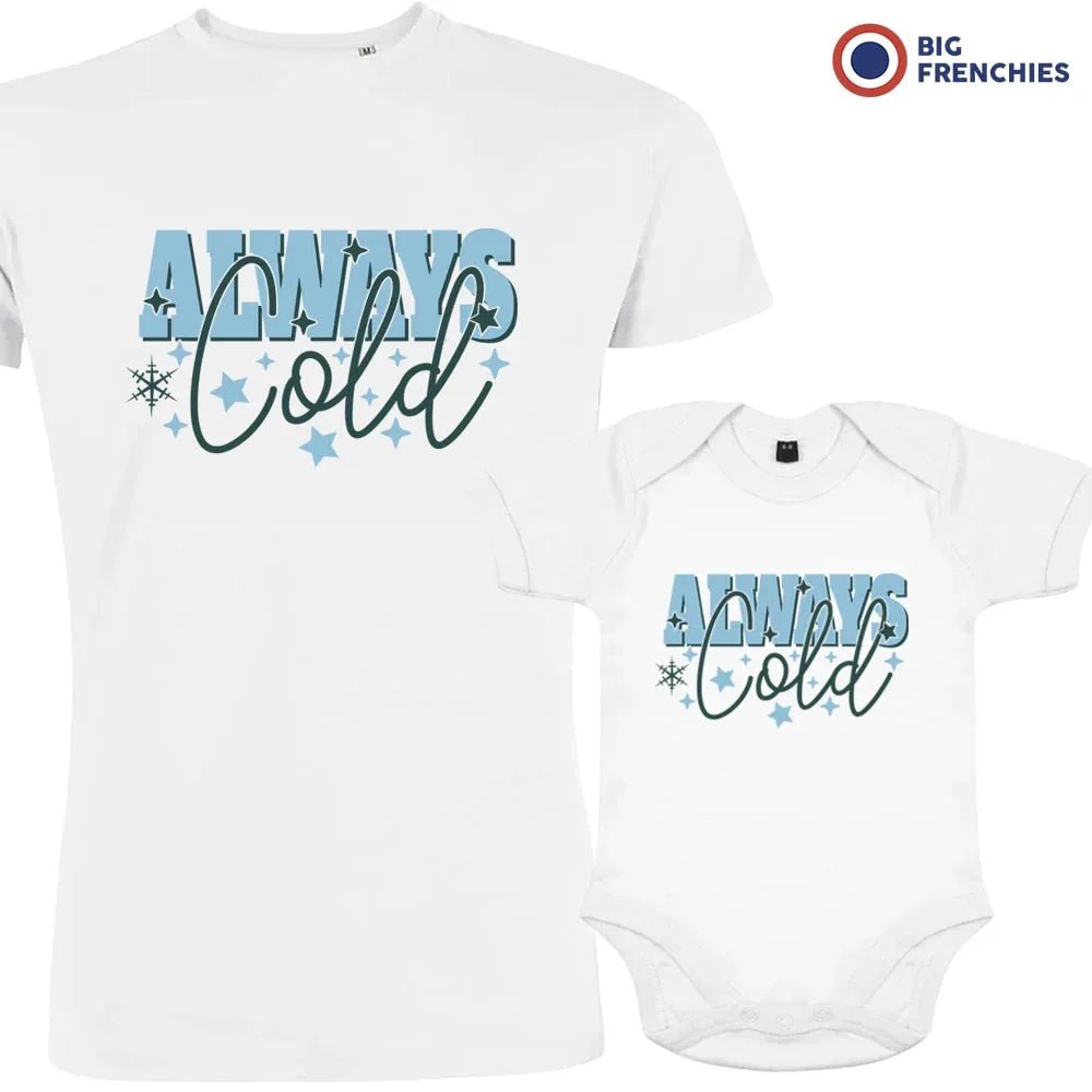 Always Cold Christmas Dad and Child Organic Cotton family Set (Set of 2) - Create Marketplace