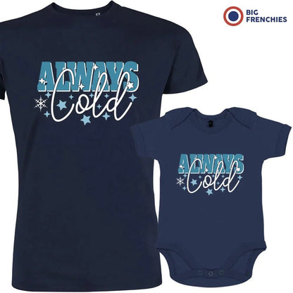 Always Cold Christmas Dad and Child Organic Cotton family Set (Set of 2) - Create Marketplace