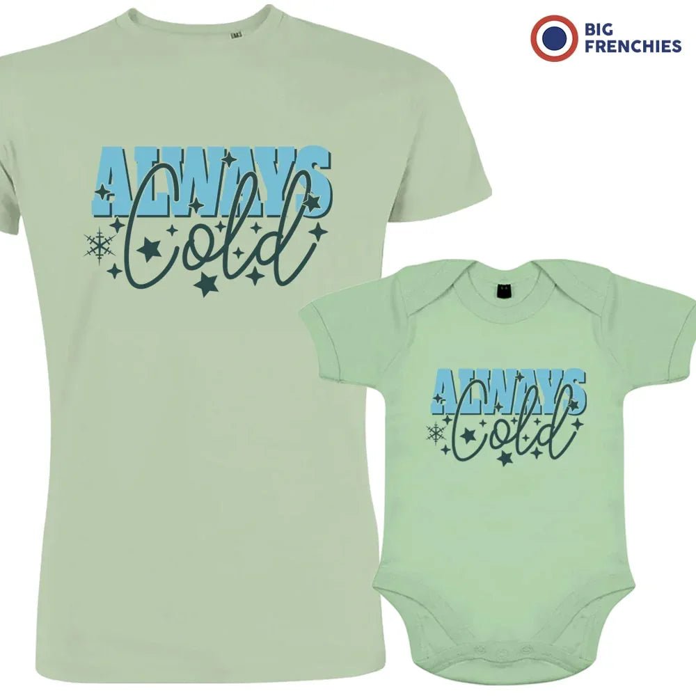 Always Cold Christmas Dad and Child Organic Cotton family Set (Set of 2) - Create Marketplace
