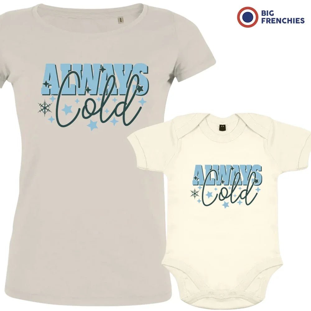 Always Cold Christmas Mom and Child Organic Cotton family Set (Set of 2) - Create Marketplace