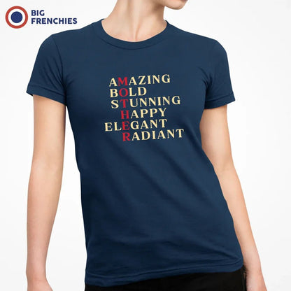 Amazing, Bold, Stunning, Happy, Elegant, Radiant Women's Organic Cotton Tee - Create Marketplace