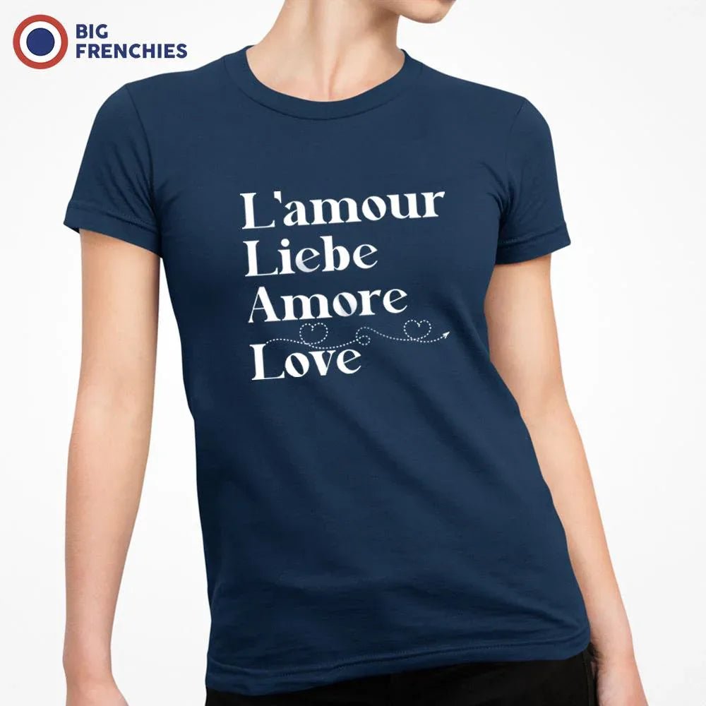 Amour Liebe Amore Love Women's Organic Cotton Tee - Create Marketplace