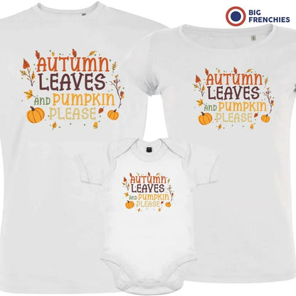 Autumn Leaves and Pumpkin Please Matching Organic Cotton Family Set (Set of 3) - Create Marketplace