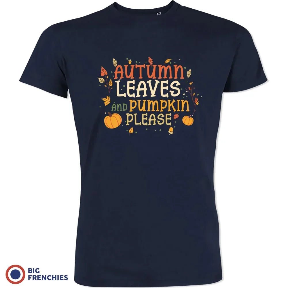 Autumn Leaves and Pumpkin Please Men's Organic Cotton Tee - Create Marketplace