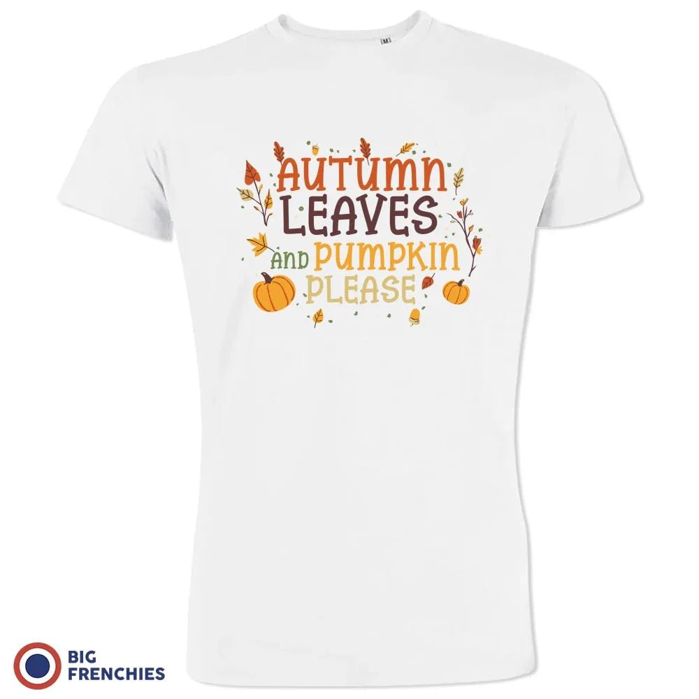 Autumn Leaves and Pumpkin Please Men's Organic Cotton Tee - Create Marketplace