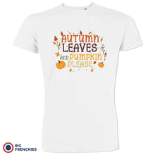 Autumn Leaves and Pumpkin Please Men's Organic Cotton Tee - Create Marketplace