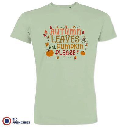 Autumn Leaves and Pumpkin Please Men's Organic Cotton Tee - Create Marketplace