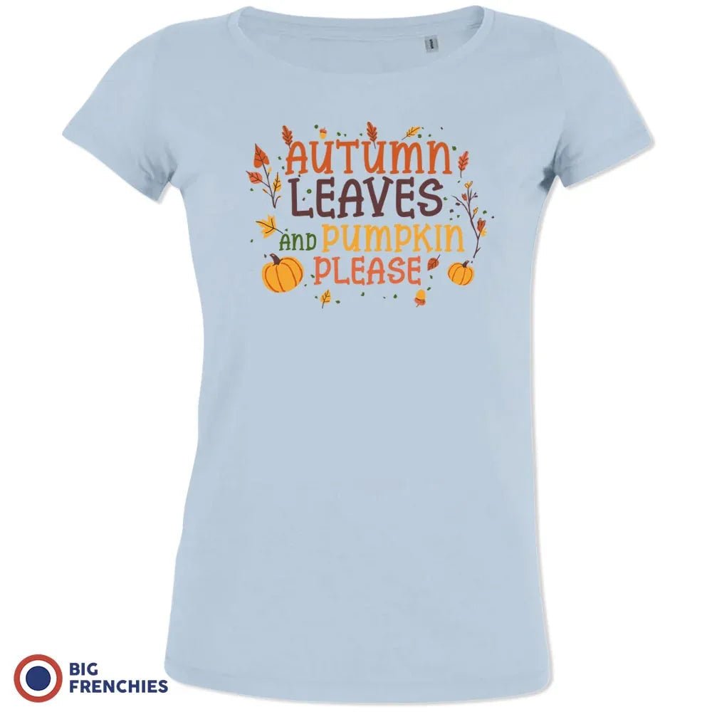 Autumn Leaves and Pumpkin Please Women's Organic Cotton Tee - Create Marketplace
